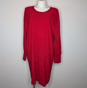 NWT Eloquii Red Long Sleeve Dress 22/24